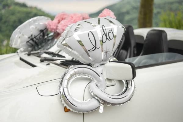 Autodeko Hochzeit, Hochzeit Deko Auto, Ballon